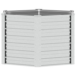 Lit surélevé de jardin 129x77 cm Acier galvanisé Argenté 570068570068