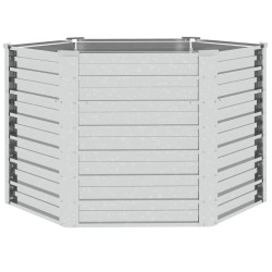 Lit surélevé de jardin 129x77 cm Acier galvanisé Argenté 570068570068