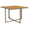 Table de jardin Beige 109x107x74 cm Résine tressée bois massif 570070570070