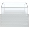 Lit surélevé de jardin avec serre 100x100x85 cm Argenté 570071570071