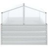 Lit surélevé de jardin avec serre 100x100x85 cm Argenté 570071570071