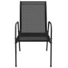 Chaises de jardin 4 pcs Acier et textilène Noir 570072570072