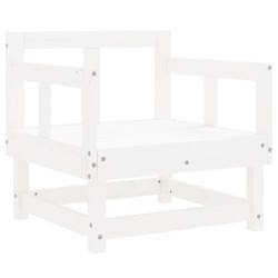 Salon de jardin 8 pcs Blanc Bois de pin massif 570075570075