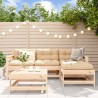 Salon de jardin 5 pcs bois massif de pin 570076570076