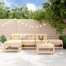 Salon de jardin 6 pcs Bois de pin massif 570077570077