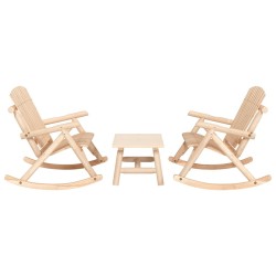 Ensemble de salon de jardin 3 pcs bois massif d'épicéa 570078570078