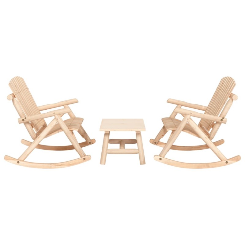 Ensemble de salon de jardin 3 pcs bois massif d'épicéa 570078570078