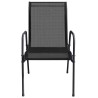 Chaises de jardin lot de 6 Acier et textilène Noir 570080570080