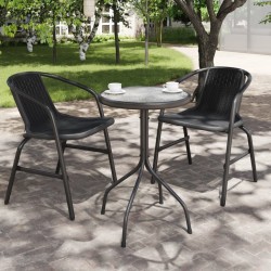Table de jardin Ø50x71 cm Acier Anthracite 570083570083