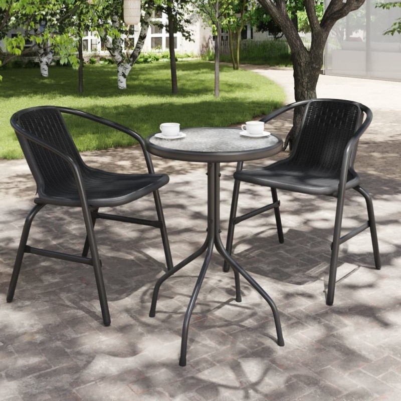 Table de jardin Ø50x71 cm Acier Anthracite 570083570083