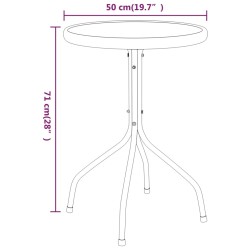 Table de jardin Ø50x71 cm Acier Anthracite 570083570083