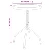Table de jardin Ø50x71 cm Acier Anthracite 570083570083