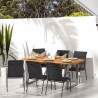 Chaises de jardin lot de 6 Acier et textilène Noir 570084570084