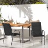Chaises de jardin lot de 2 Acier et textilène Noir 570085570085