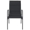 Chaises de jardin lot de 2 Acier et textilène Noir 570085570085
