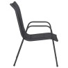 Chaises de jardin lot de 2 Acier et textilène Noir 570085570085