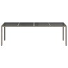 Table de jardin gris 250x100x75 cm Verre trempé et poly rotin 570087570087