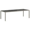 Table de jardin gris 250x100x75 cm Verre trempé et poly rotin 570087570087