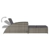 Chaise longue avec coussin gris foncé Résine tressée Gris 570090570090