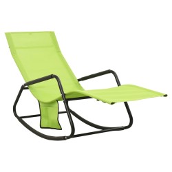 Chaise longue acier et textilène vert 570093570093