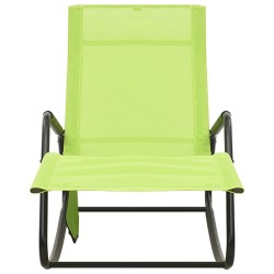 Chaise longue acier et textilène vert 570093570093