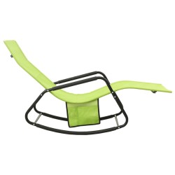 Chaise longue acier et textilène vert 570093570093