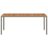 Table de jardin 190x90x75 cm Résine tressée/bois d'acacia Gris 570094570094