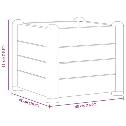 Lit surélevé de jardin PP Gris pierre 43x43x35 cm 570099570099