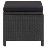 Tabourets de jardin avec coussins lot de 2 Résine tressée Noir 570100570100