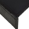 Tabourets de jardin avec coussins lot de 2 Résine tressée Noir 570100570100
