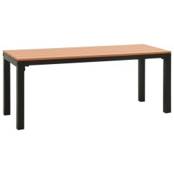 Banc de jardin 110 cm acier et WPC marron et noir 570109570109