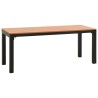 Banc de jardin 110 cm acier et WPC marron et noir 570109570109