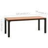 Banc de jardin 110 cm acier et WPC marron et noir 570109570109