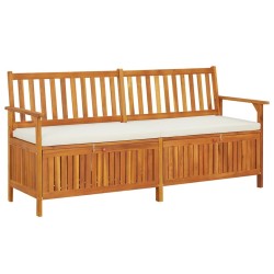 Banc de rangement avec coussin 170 cm Bois d'acacia solide 570110570110