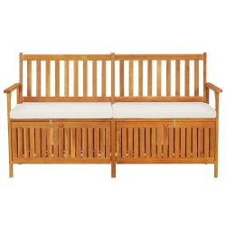 Banc de rangement avec coussin 170 cm Bois d'acacia solide 570110570110