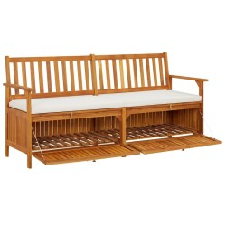 Banc de rangement avec coussin 170 cm Bois d'acacia solide 570110570110