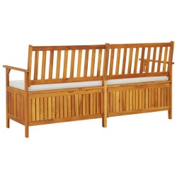 Banc de rangement avec coussin 170 cm Bois d'acacia solide 570110570110