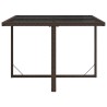 Table de jardin Marron 109x107x74 cm Résine tressée et verre 570113570113
