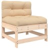 Salon de jardin 5 pcs avec coussins bois massif 570118570118