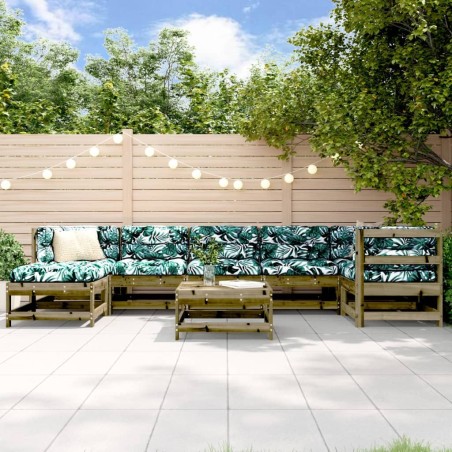 Salon de jardin 8 pcs bois de pin imprégné 570123570123