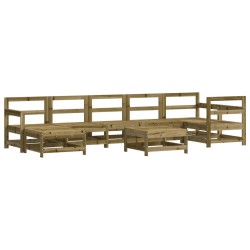 Salon de jardin 8 pcs bois de pin imprégné 570123570123