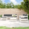 Salon de jardin 7 pcs Blanc Bois de pin massif 570126570126