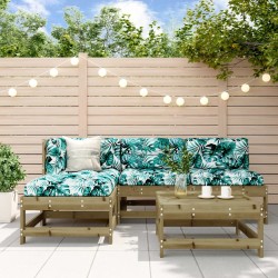 Salon de jardin 5 pcs avec coussins bois de pin imprégné 570134570134