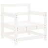Salon de jardin 7 pcs Blanc Bois de pin massif 570144570144