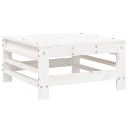 Salon de jardin 7 pcs Blanc Bois de pin massif 570146570146