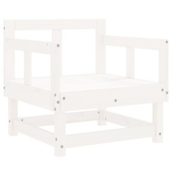 Salon de jardin 7 pcs Blanc Bois de pin massif 570149570149