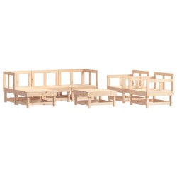 Salon de jardin 7 pcs Bois de pin massif 570150570150