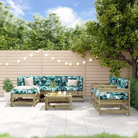 Salon de jardin 7 pcs bois de pin imprégné 570152570152