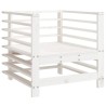 Salon de jardin 7 pcs Blanc Bois de pin massif 570159570159