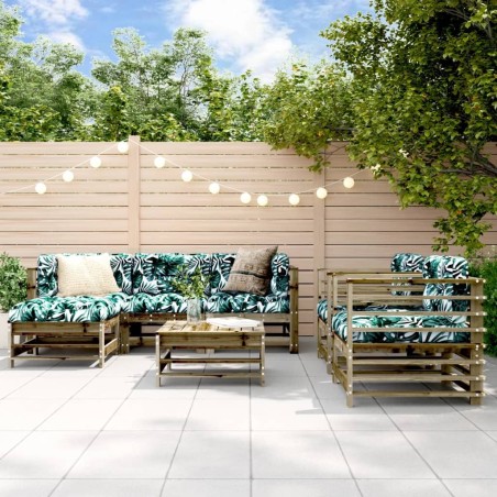 Salon de jardin 7 pcs bois de pin imprégné 570160570160